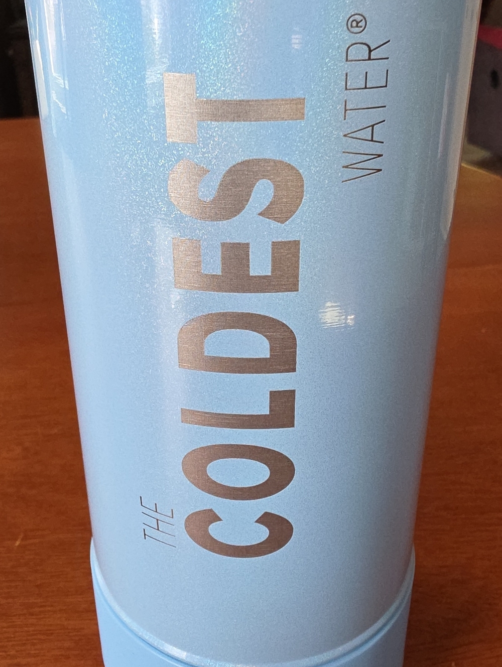 Coldest Premium 40 oz Water Bottle - Neptune Blue Glitter - Picture 2 of 7